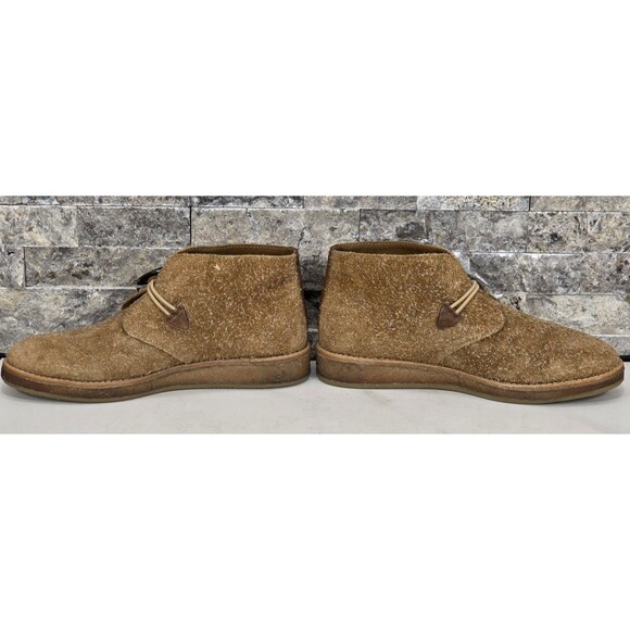 Trask Italian Suede Ankle Boot Brown Horn Toggle Bootie Womens Carissa 8M - Picture 8 of 14